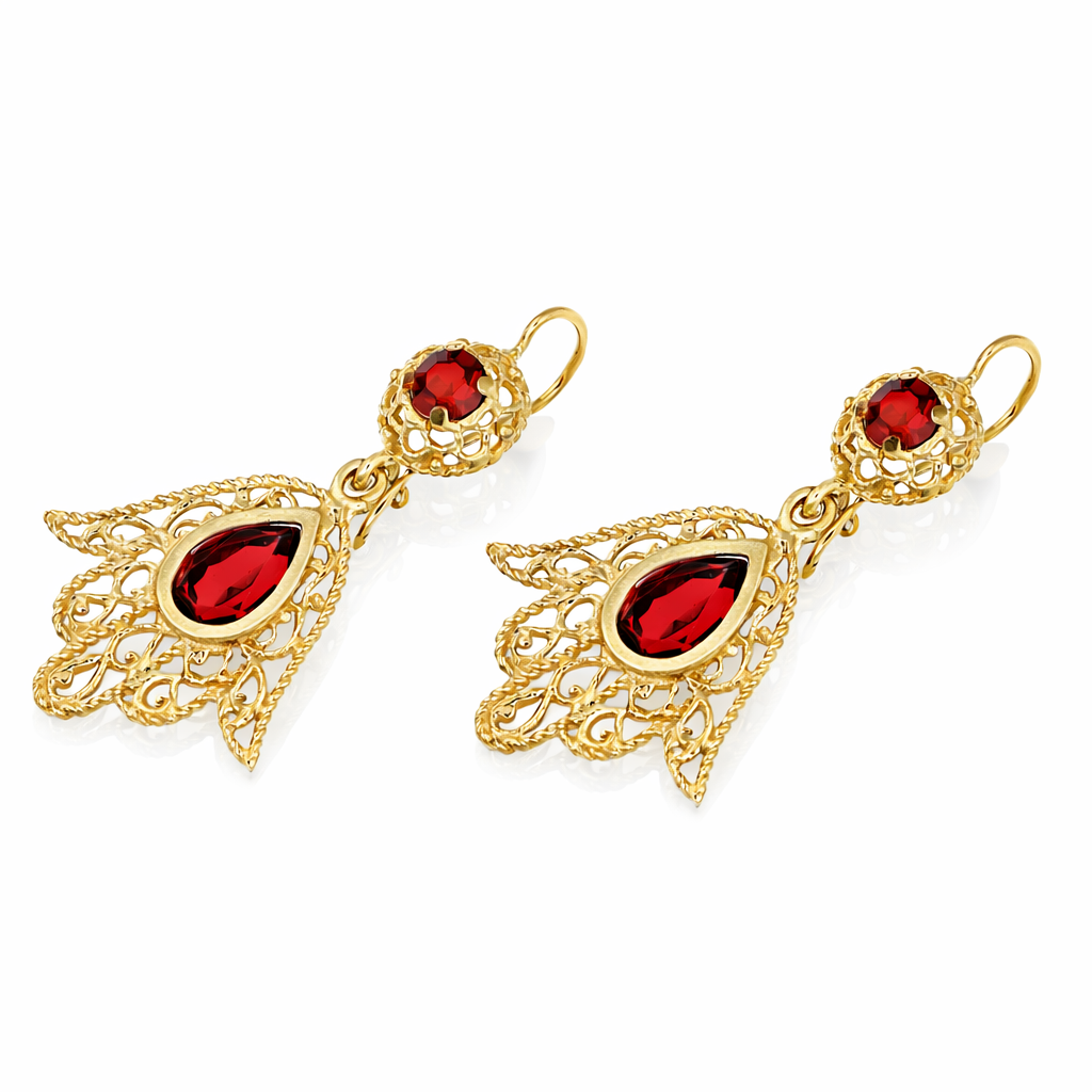 Coppia di orecchini pendenti da donna