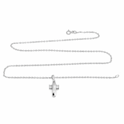 Collana con ciondolo - 18 carati Oro bianco