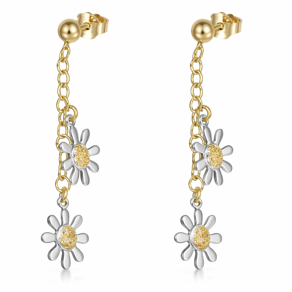 Orecchini - 18 carati Oro bianco, Oro giallo