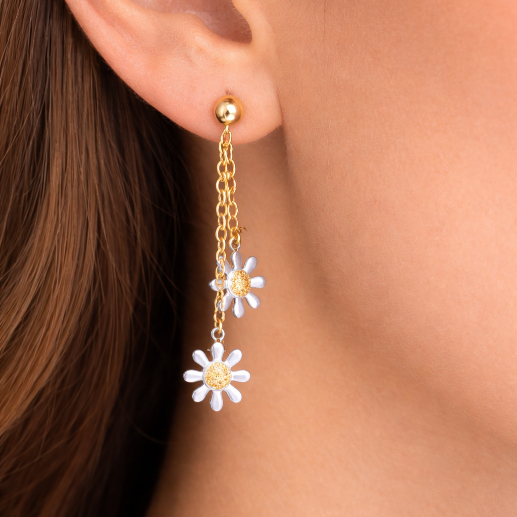 Orecchini - 18 carati Oro bianco, Oro giallo