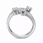 Anello - 18 carati Oro bianco - 0.36ct. tw. Diamante (Naturale)
