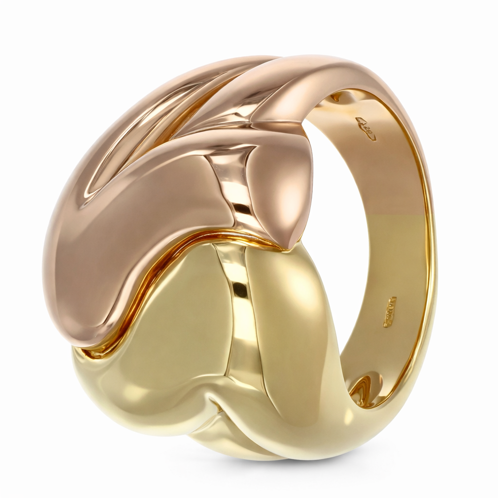 Anello - 18 carati Oro giallo, Oro rosa