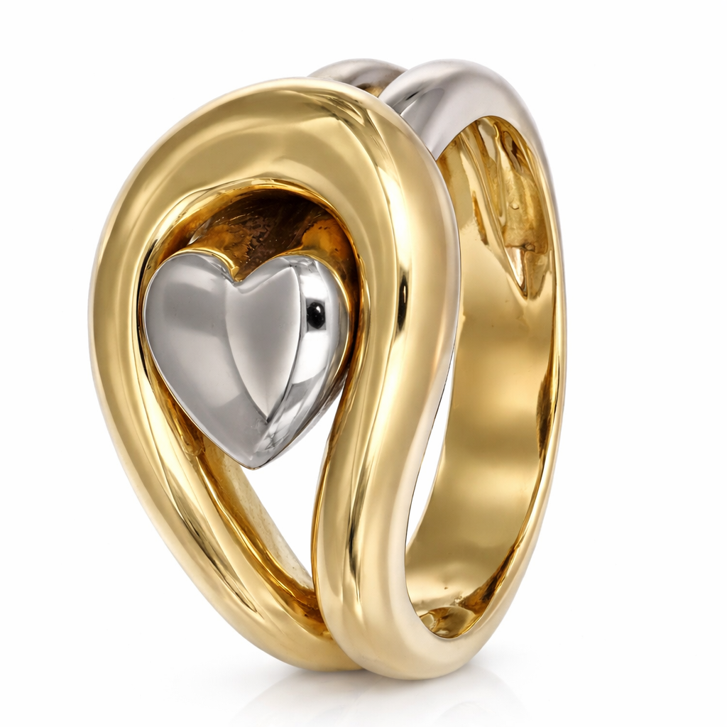 Anello - 18 carati Oro bianco, Oro giallo
