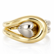 Anello - 18 carati Oro bianco, Oro giallo