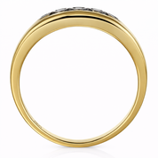 Anello - 18 carati Oro bianco, Oro giallo - 0.10ct. tw. Diamante (Naturale)