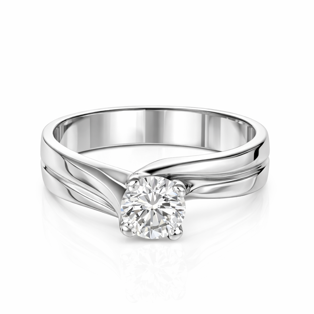 Anello - 18 carati Oro bianco - 0.80ct. tw. Diamante (Naturale)