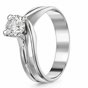 Anello - 18 carati Oro bianco - 0.80ct. tw. Diamante (Naturale)