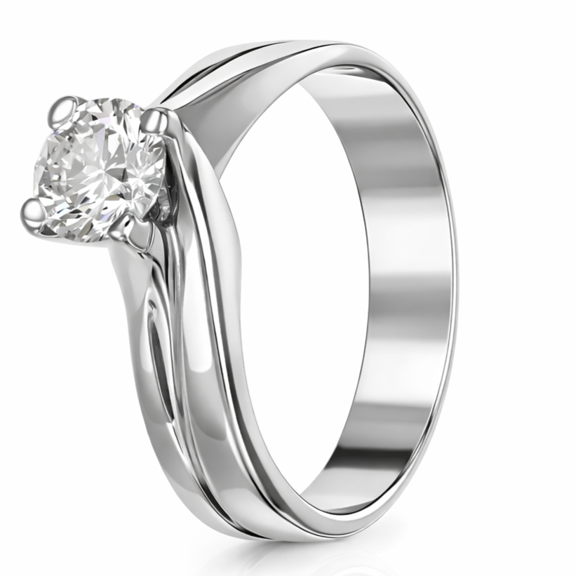 Anello - 18 carati Oro bianco - 0.80ct. tw. Diamante (Naturale)