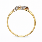 Anello - 18 carati Oro bianco, Oro giallo, Oro rosa - 0.08ct. tw. Diamante (Naturale)