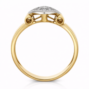 Anello - 18 carati Oro bianco, Oro giallo - 0.095ct. tw. Diamante (Naturale)