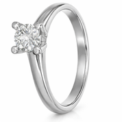 Anello - 18 carati Oro bianco - 0.50ct. tw. Diamante (Naturale)