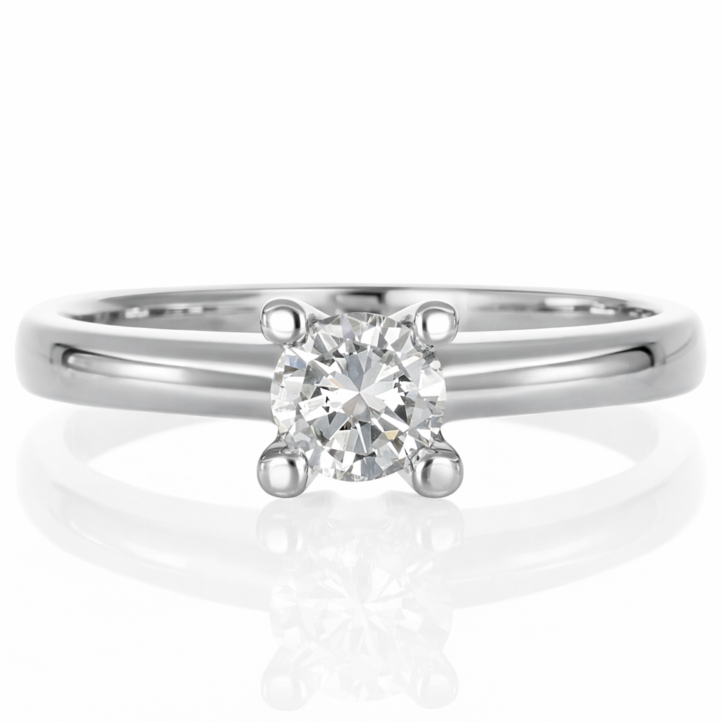 Anello - 18 carati Oro bianco - 0.50ct. tw. Diamante (Naturale)