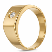Anello - 18 carati Oro giallo - 0.20ct. tw. Diamante (Naturale)