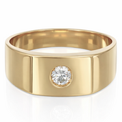 Anello - 18 carati Oro giallo - 0.20ct. tw. Diamante (Naturale)