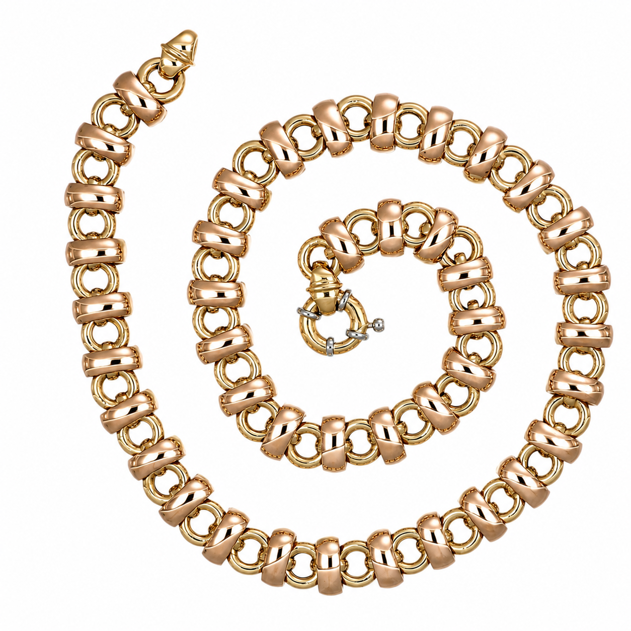 Collana - 18 carati Oro giallo, Oro rosa - Made in Italy - Handmade