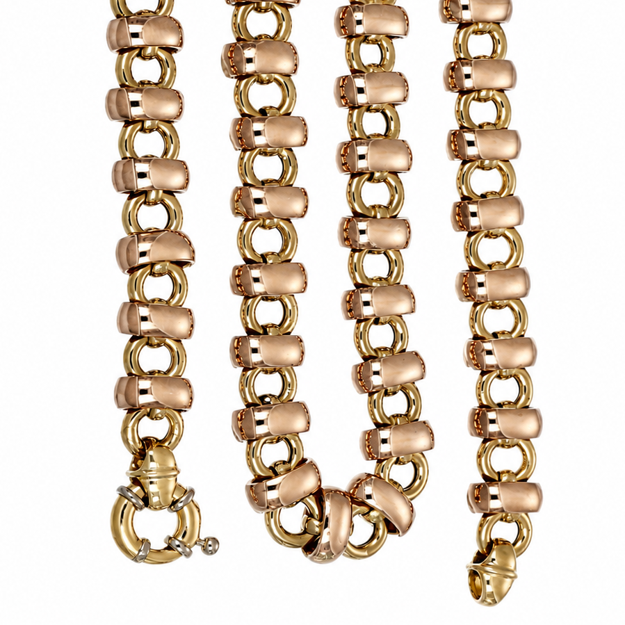Collana - 18 carati Oro giallo, Oro rosa - Made in Italy - Handmade
