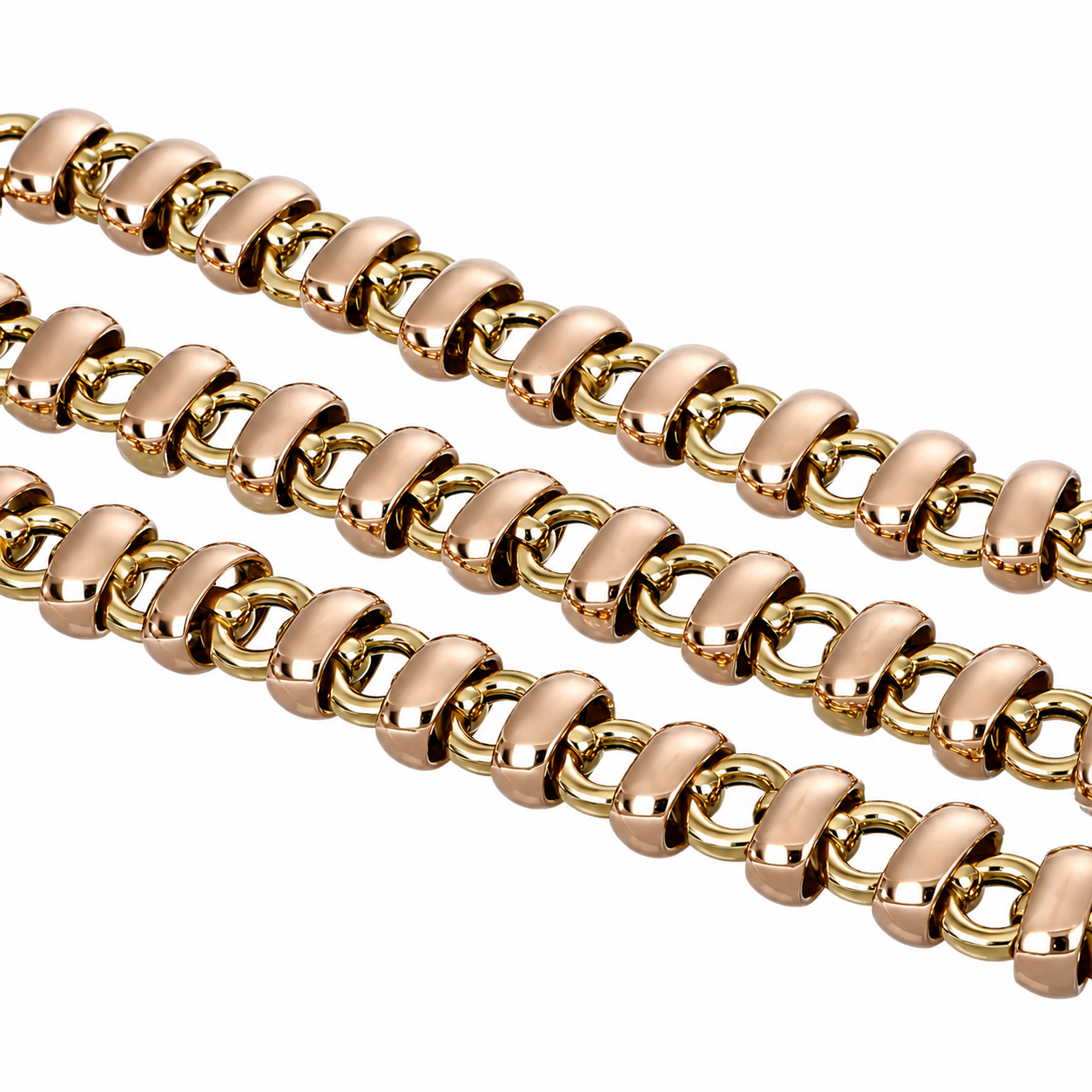 Collana - 18 carati Oro giallo, Oro rosa - Made in Italy - Handmade