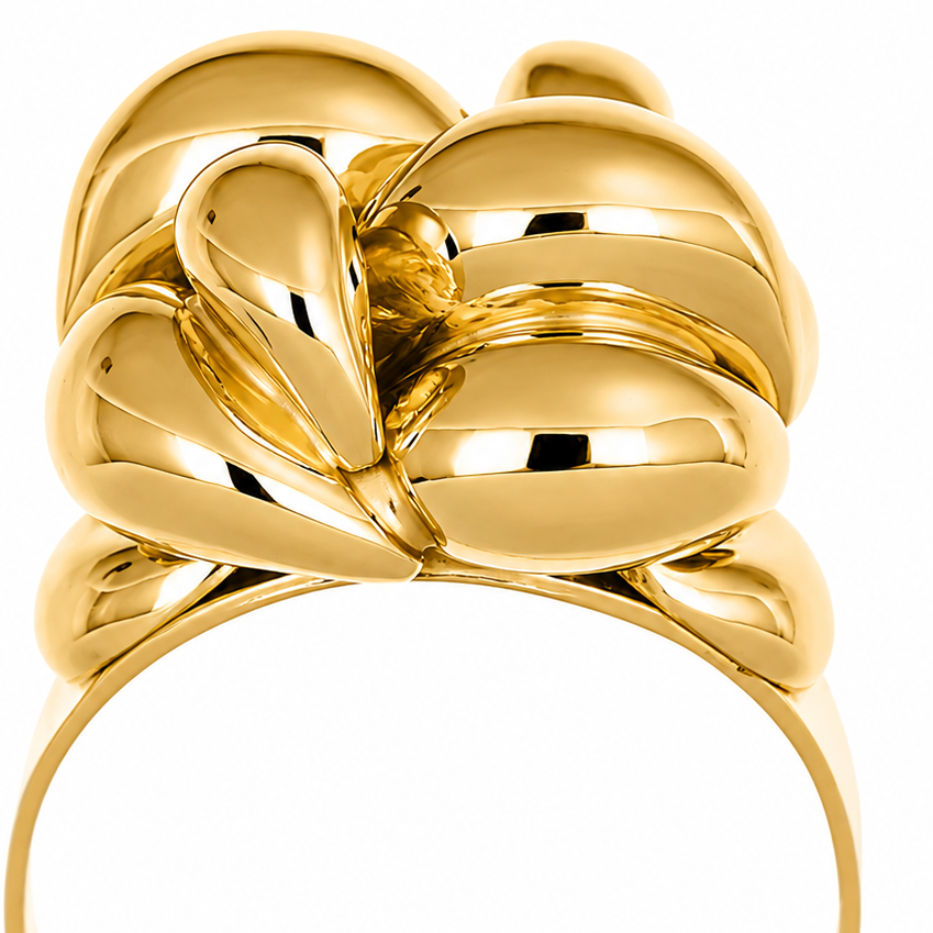 Anello - 18 carati Oro giallo - Handmade