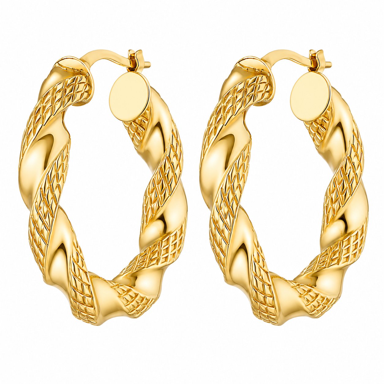 Orecchini - 18 carati Oro giallo - Made in Italy - Handmade