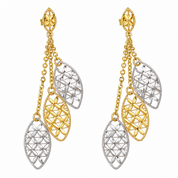 Orecchini - 18 carati Oro giallo, Oro bianco - Made in Italy - Handmade