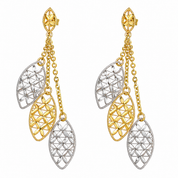 Orecchini - 18 carati Oro giallo, Oro bianco - Made in Italy - Handmade