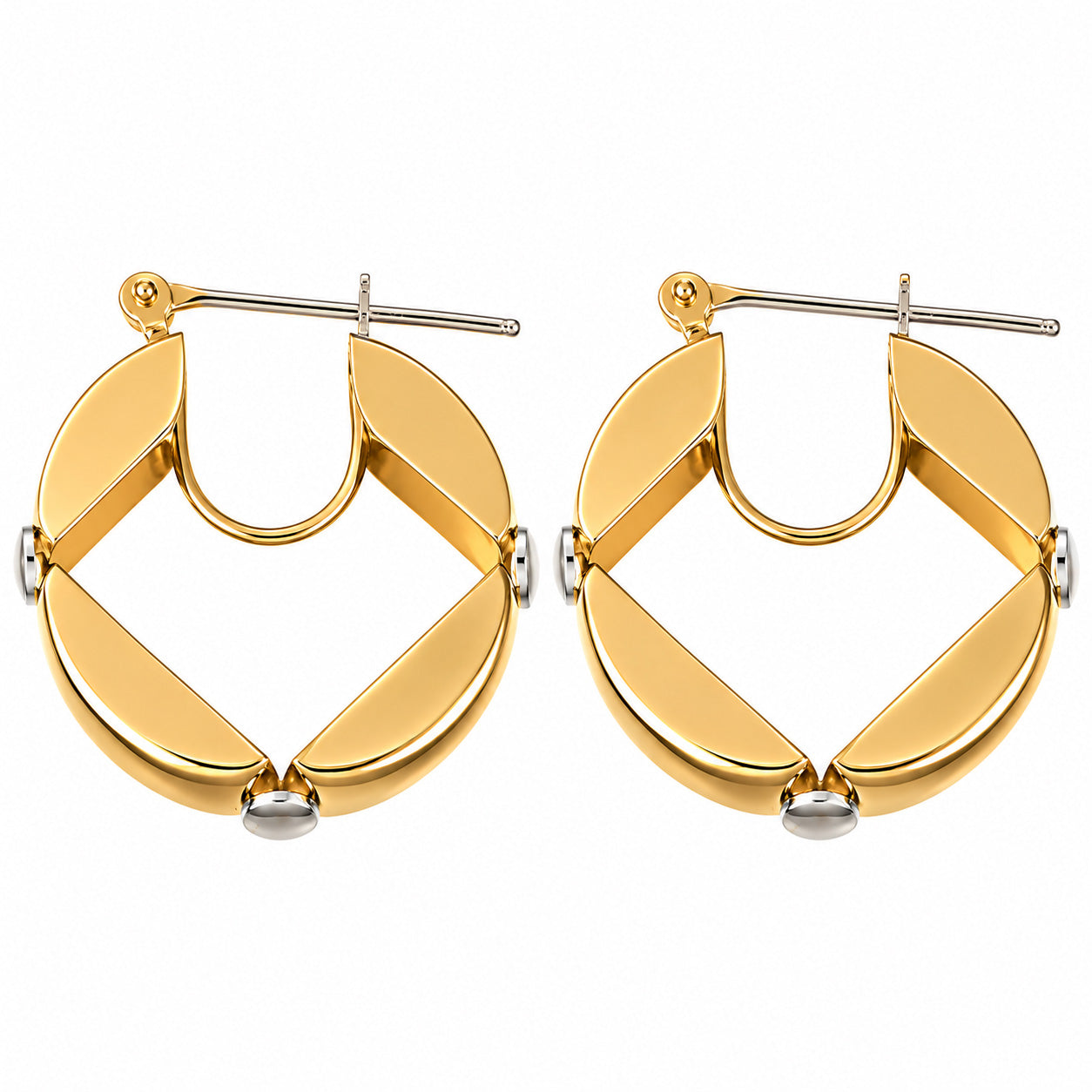 Orecchini - 18 carati Oro giallo, Oro bianco