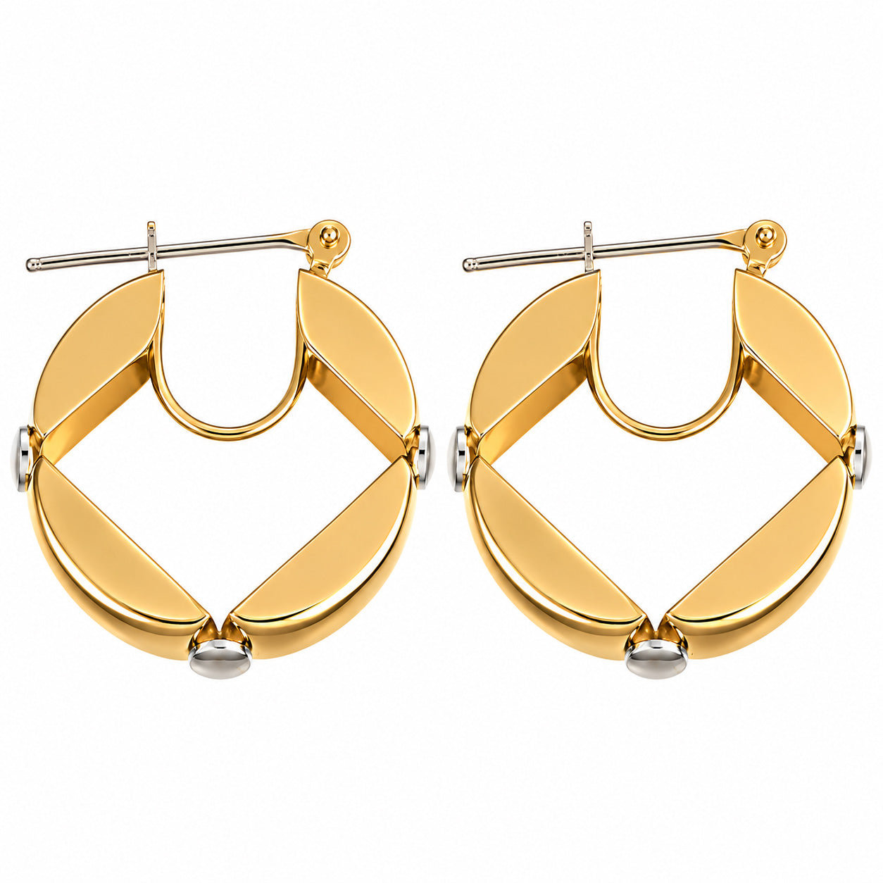 Orecchini - 18 carati Oro giallo, Oro bianco