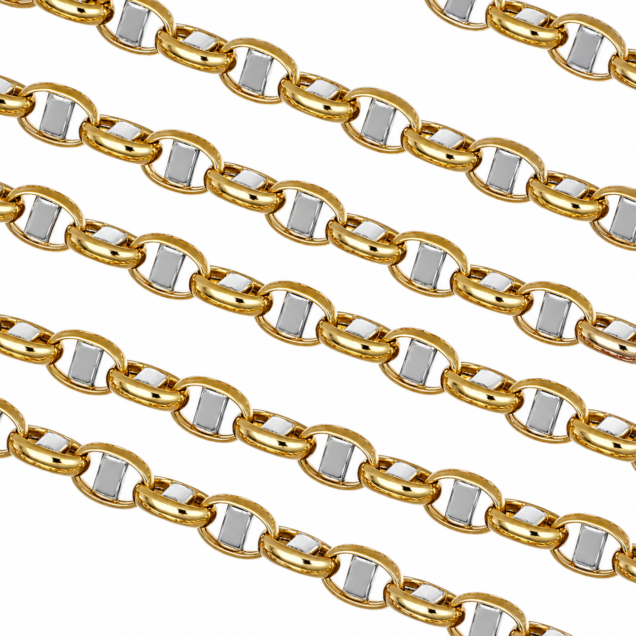 Collana - 18 carati Oro giallo, Oro bianco - Made in Italy - Handmade