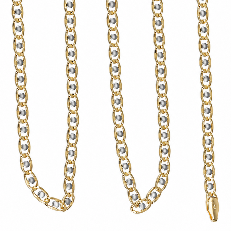 Collana - 18 carati Oro giallo, Oro bianco - Made in Italy - Handmade