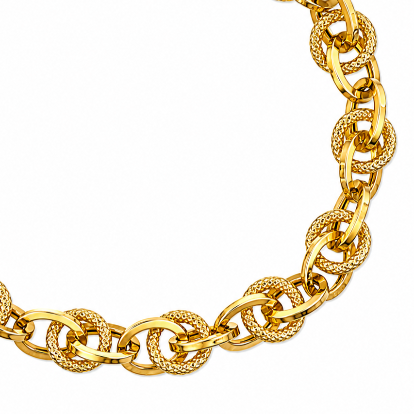 Bracciale - 18 carati Oro giallo - Handmade - Made in Italy