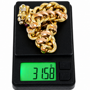 Bracciale - 18 carati Oro bianco, Oro giallo, Oro rosa - 0.20ct. tw. Rubino - Made in Italy - Handmade
