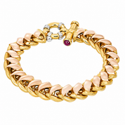 Bracciale - 18 carati Oro bianco, Oro giallo, Oro rosa - 0.20ct. tw. Rubino - Made in Italy - Handmade
