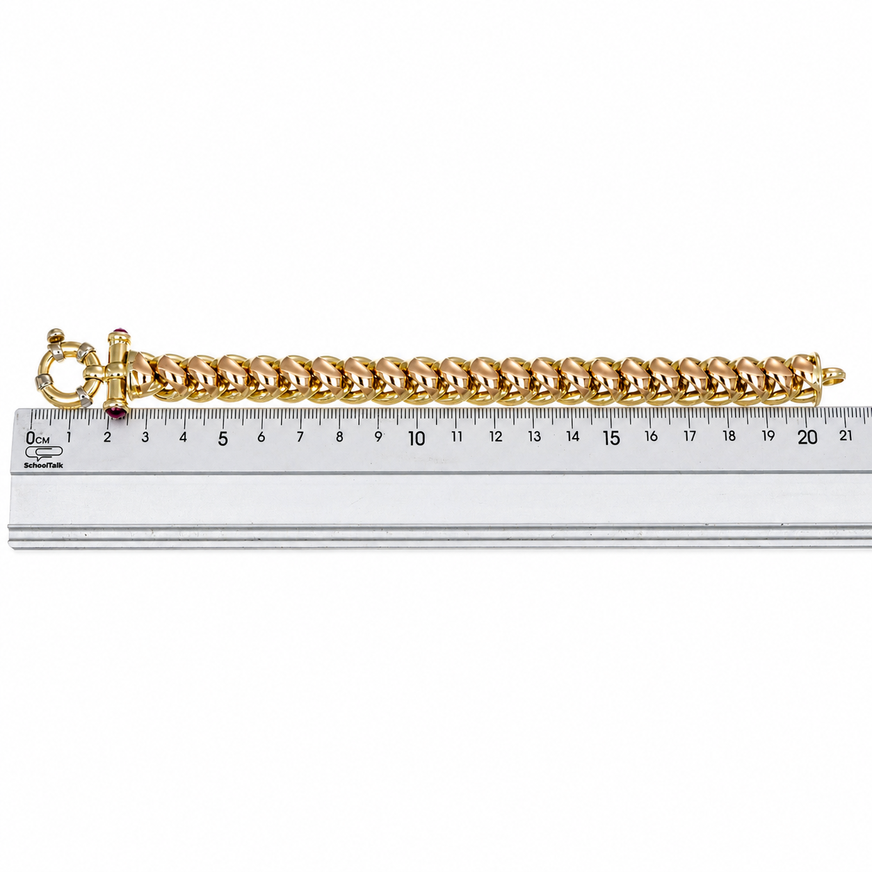 Bracciale - 18 carati Oro bianco, Oro giallo, Oro rosa - 0.20ct. tw. Rubino - Made in Italy - Handmade