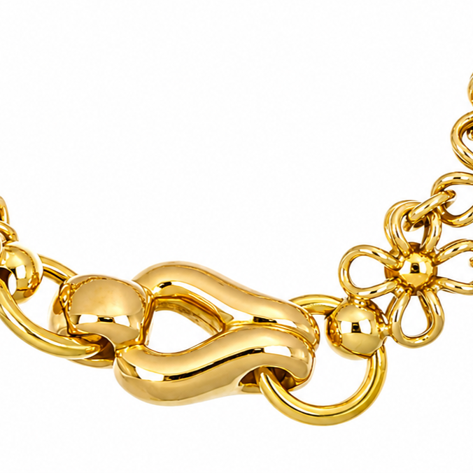 Bracciale - 18 carati Oro giallo - Handmade - Made in Italy