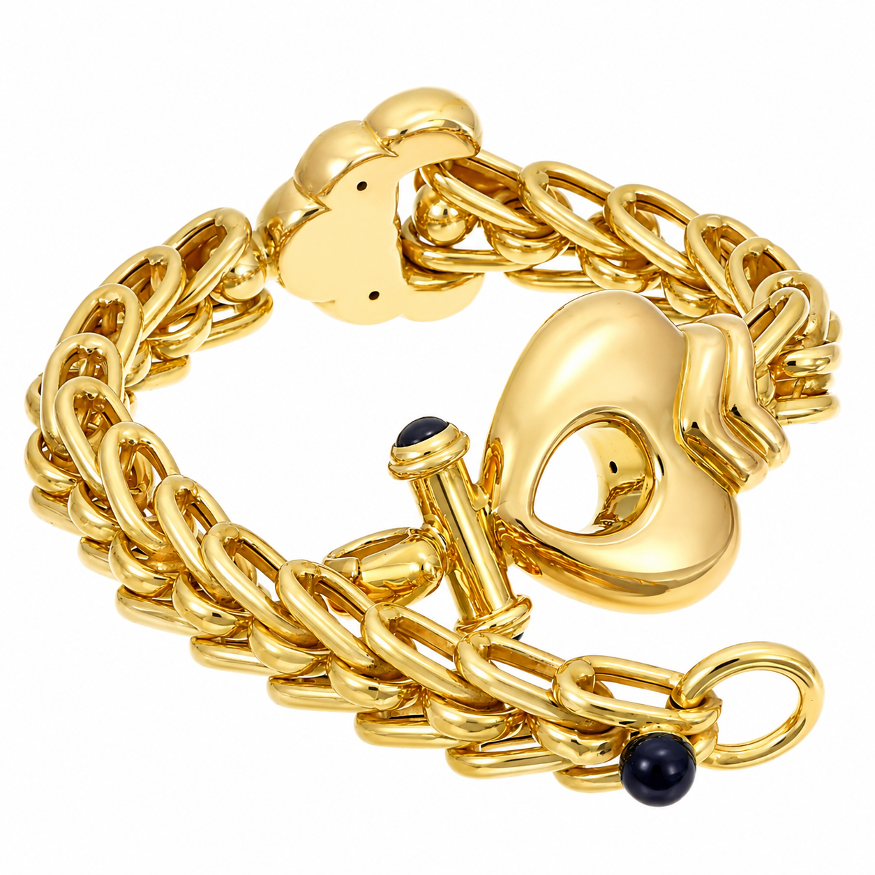 Bracciale - 18 carati Oro giallo - 0.45ct. tw. Zaffiro - Made in Italy -Handmade
