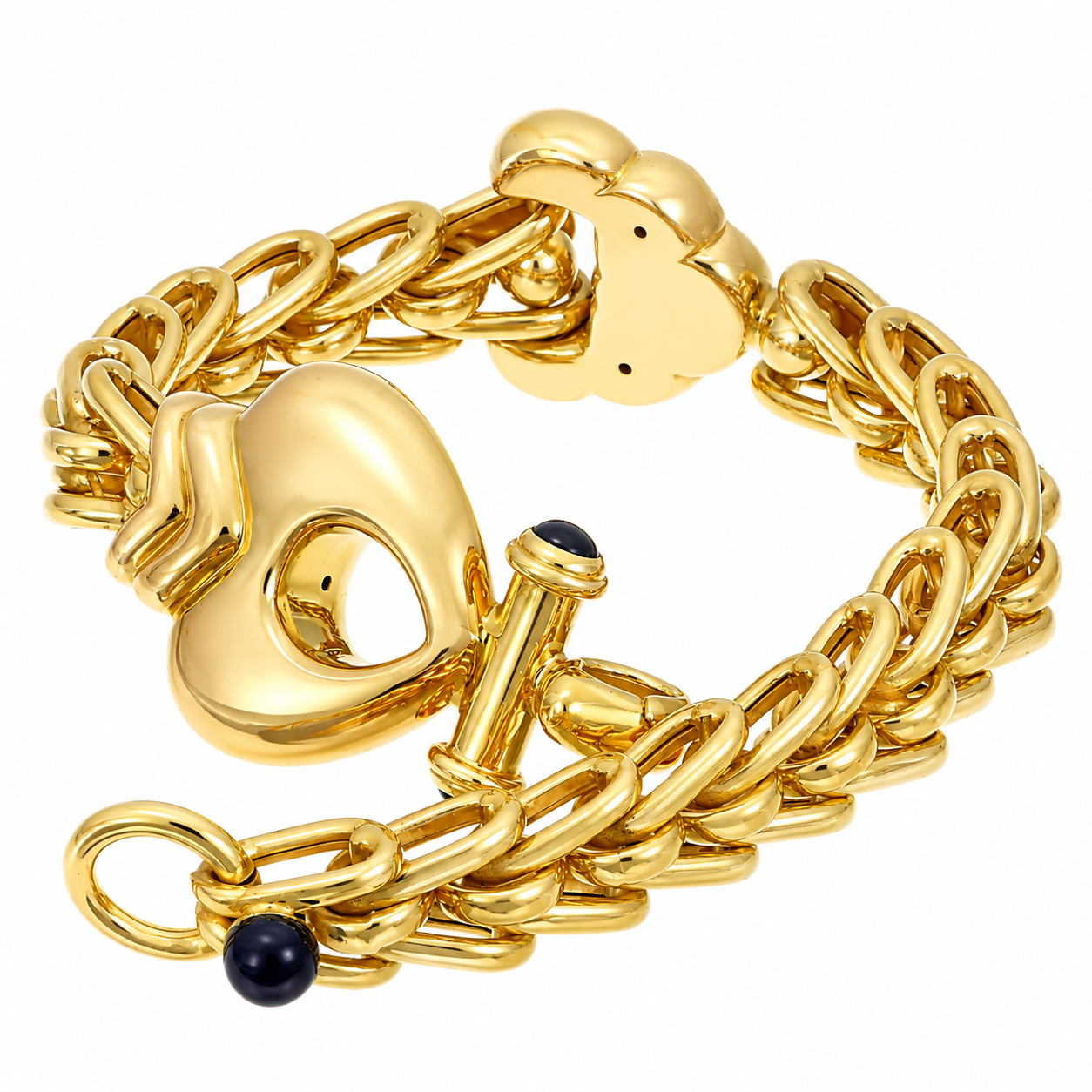 Bracciale - 18 carati Oro giallo - 0.45ct. tw. Zaffiro - Made in Italy -Handmade