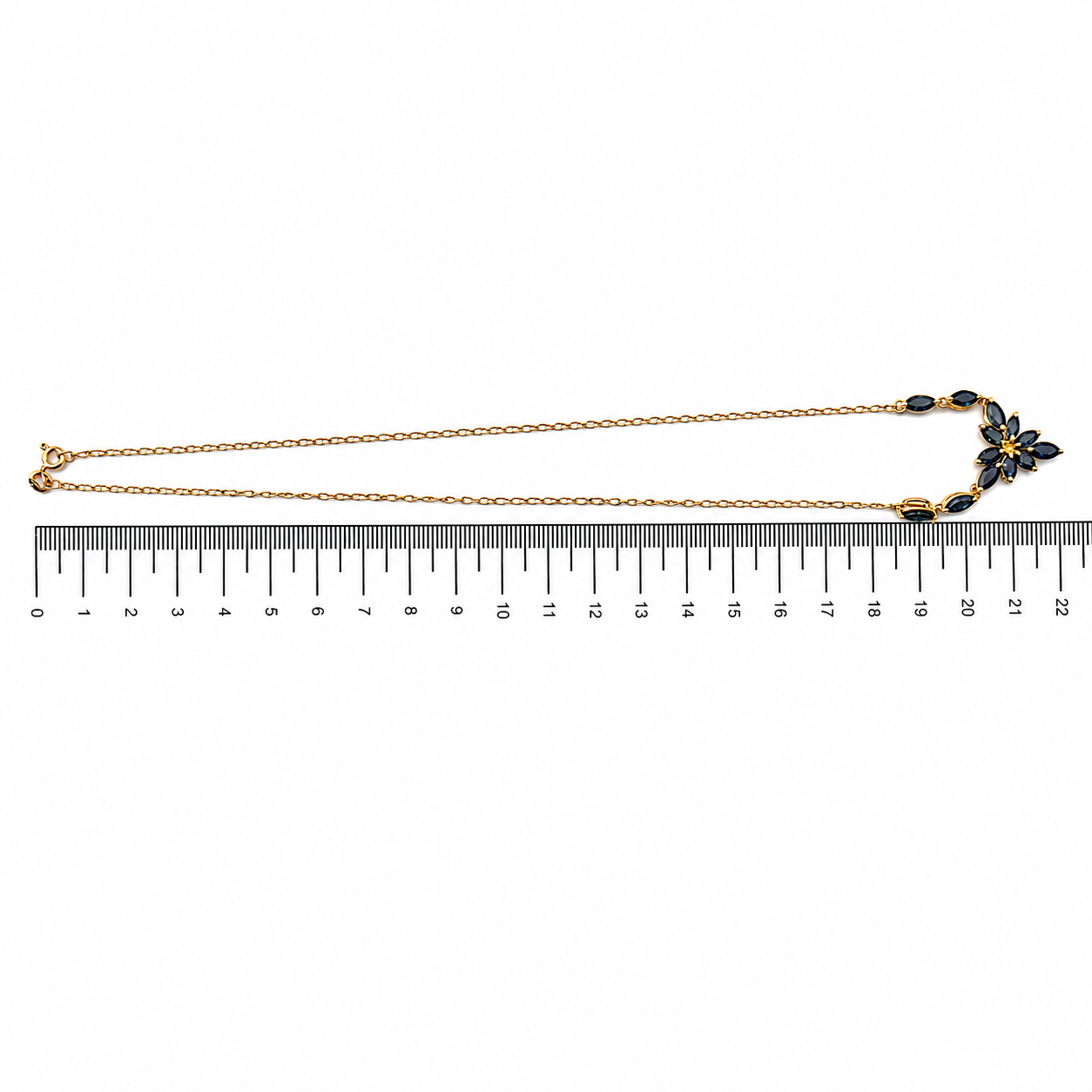 Collana con ciondolo - 18 carati Oro giallo - 3.90ct. tw. Zaffiro - Made in Italy - Handmade