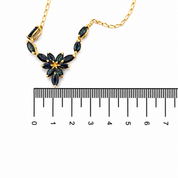 Collana con ciondolo - 18 carati Oro giallo - 3.90ct. tw. Zaffiro - Made in Italy - Handmade