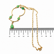 Collana con ciondolo - 18 carati Oro giallo - 2.00ct. tw. Turchese - Made in Italy - Handmade