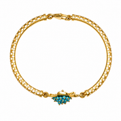 Bracciale - 18 carati Oro giallo - 1.00ct. tw. Turchese - Made in Italy