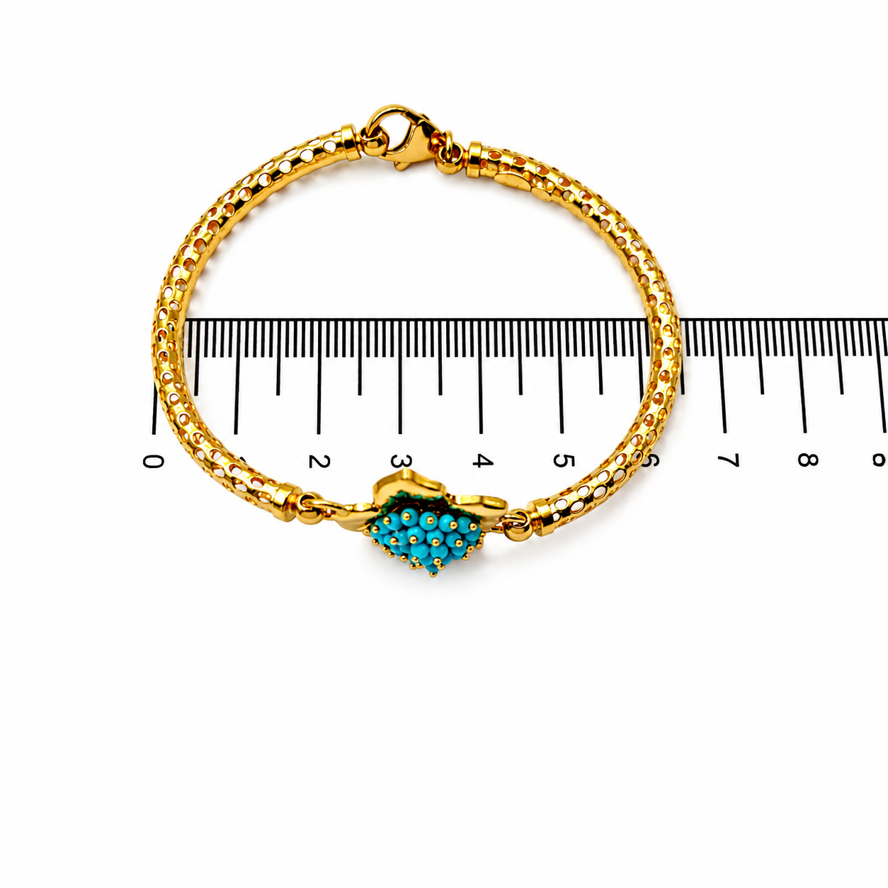 Bracciale - 18 carati Oro giallo - 1.00ct. tw. Turchese - Made in Italy