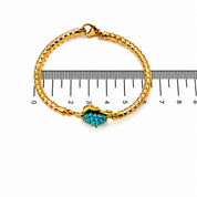 Bracciale - 18 carati Oro giallo - 1.00ct. tw. Turchese - Made in Italy