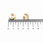 Orecchini - 18 carati Oro bianco, Oro giallo - 0.12ct. tw. Diamante (Naturale) - Made in Italy - Handmade