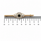 Spilla - 18 carati Oro giallo, Argento - 1.07ct. tw. Zaffiro - Diamante - Made in Italy - Handmade