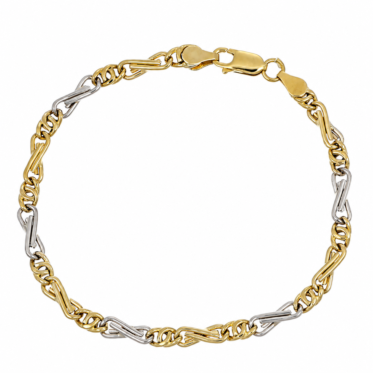 Bracciale - 18 carati Oro giallo, Oro bianco - Handmade - Made in Italy
