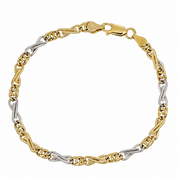 Bracciale - 18 carati Oro giallo, Oro bianco - Handmade - Made in Italy