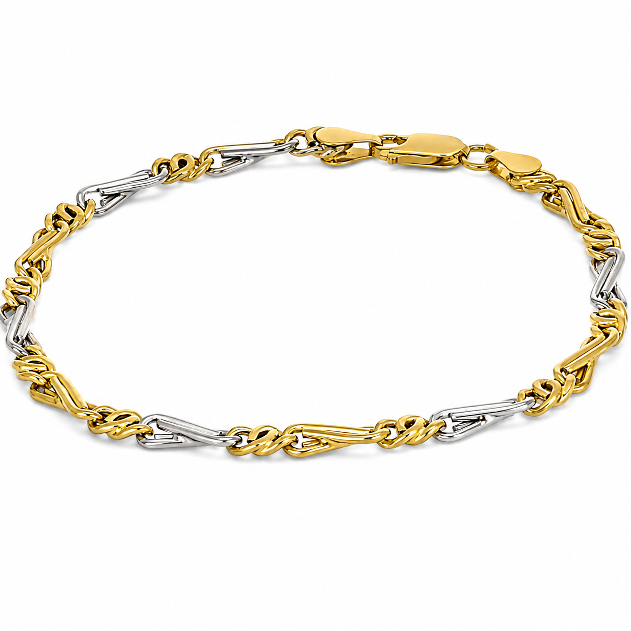 Bracciale - 18 carati Oro giallo, Oro bianco - Handmade - Made in Italy