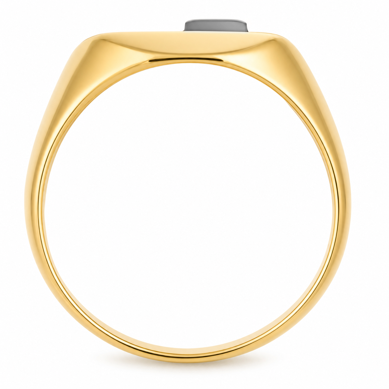 Anello - 18 carati Oro giallo, Oro bianco - 0.03ct. tw. Diamante (Naturale) - Made in Italy - Handmade