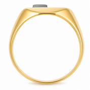 Anello - 18 carati Oro giallo, Oro bianco - 0.03ct. tw. Diamante (Naturale) - Made in Italy - Handmade
