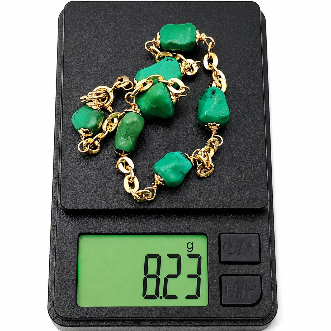 Bracciale - 18 carati Oro giallo - 13.00ct. tw. Turchese - Handmade - Made in Italy